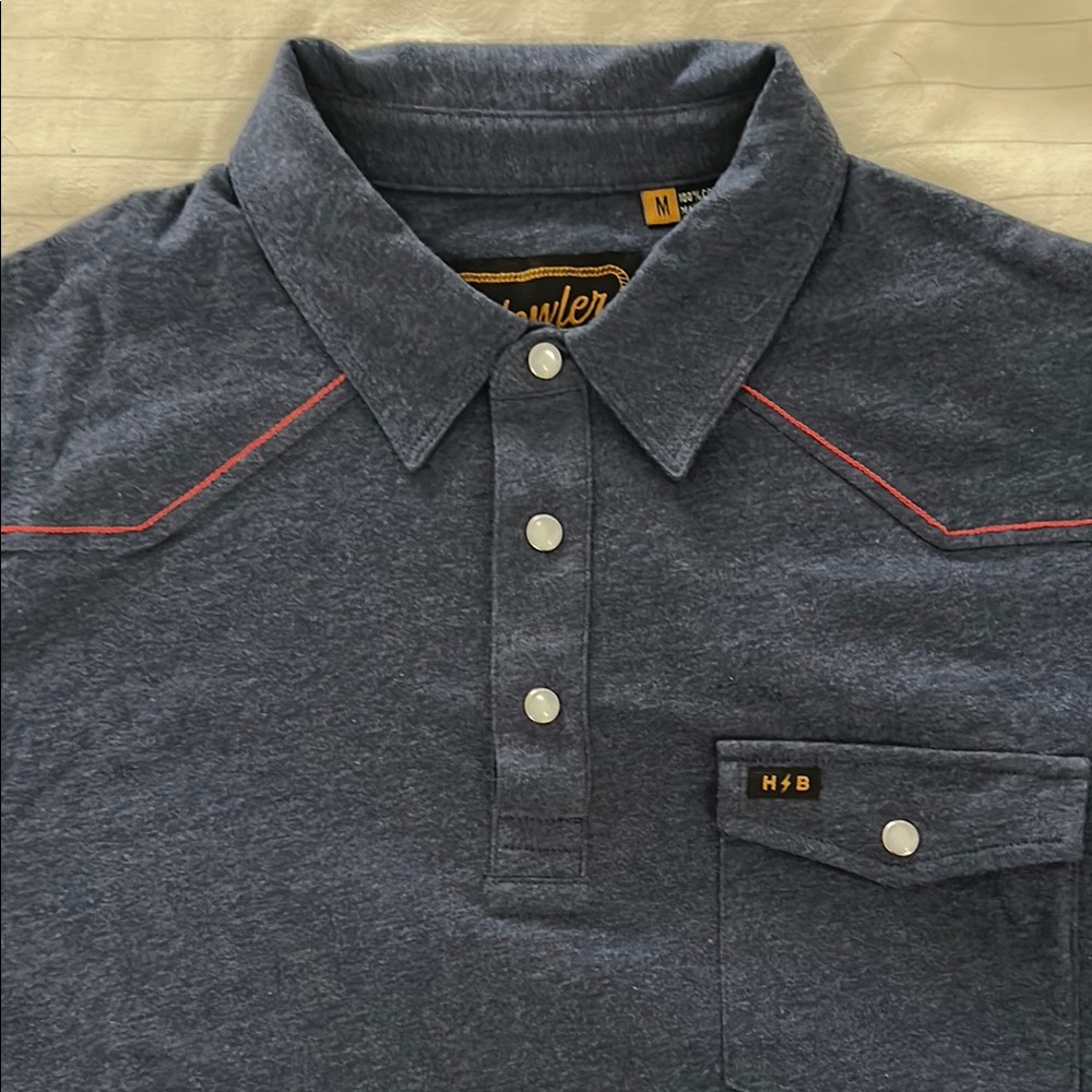 Howler Bros Mens Cotton Western Style Polo Shirt